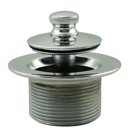 Westbrass Twist & Close 1-1/2" NPSM Coarse Thread Bath Drain in Polished Nickel D331-05